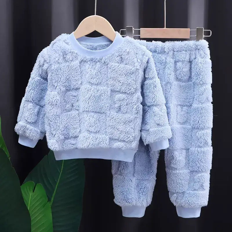 Conjunto Pijama Outono Inverno Espessado - Loja Conjunto Infantil