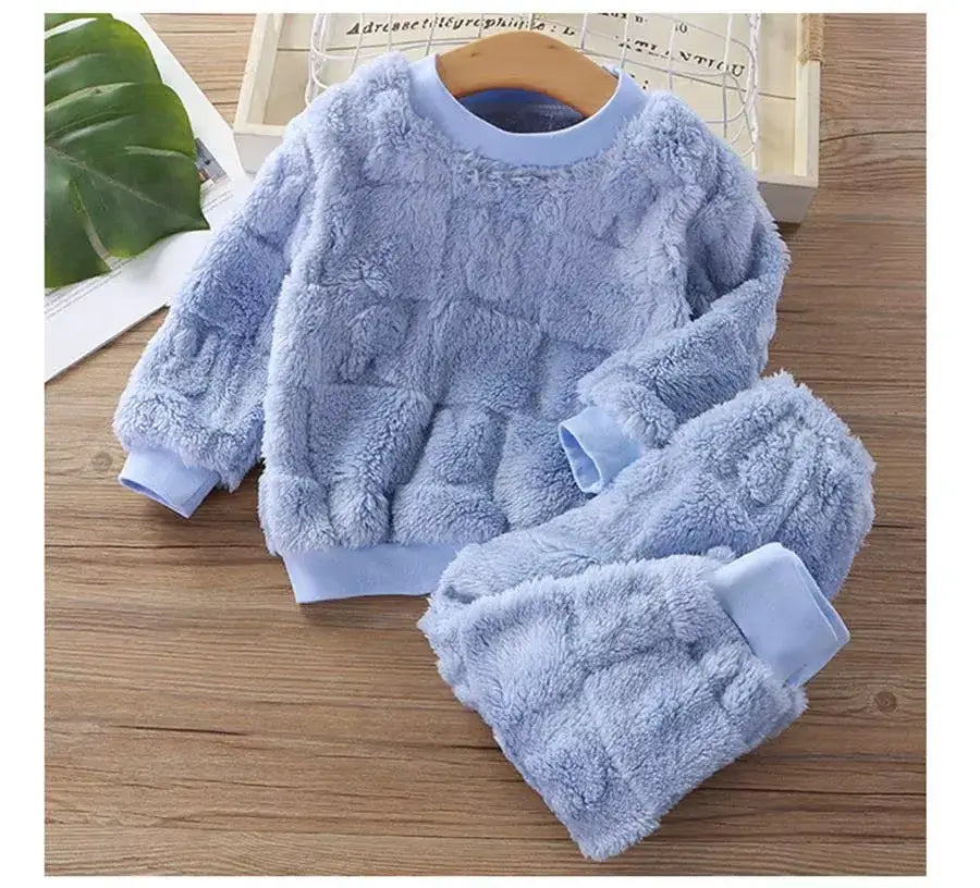 Conjunto Pijama Outono Inverno Espessado - Loja Conjunto Infantil