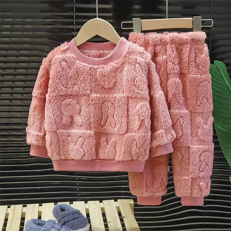 Conjunto Pijama Outono Inverno Espessado - Loja Conjunto Infantil