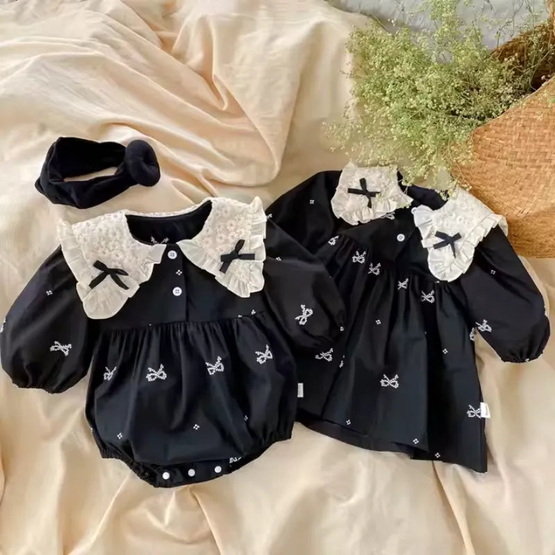 Macacao_para_Bebe_e_VestidoInfantil_Preto_Loja_Conjunto_Infantil
