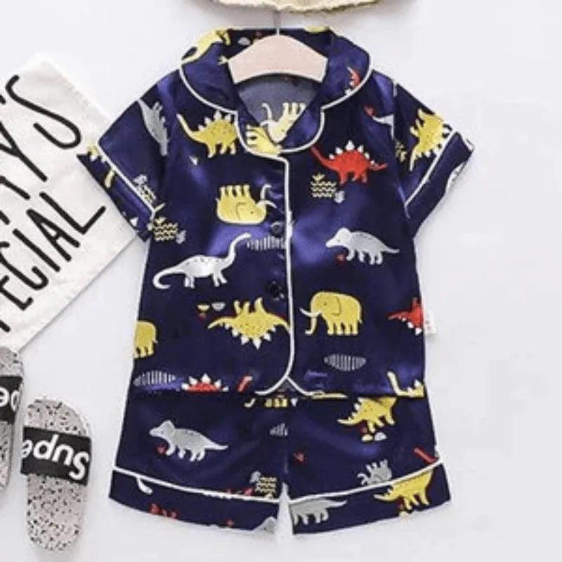 Pijamas Infantil de Cetim Meninos e Meninas - Loja Conjunto Infantil