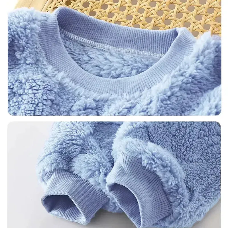 Pijamas de Flanela Outono Inverno Meninos e Meninas - Loja Conjunto Infantil