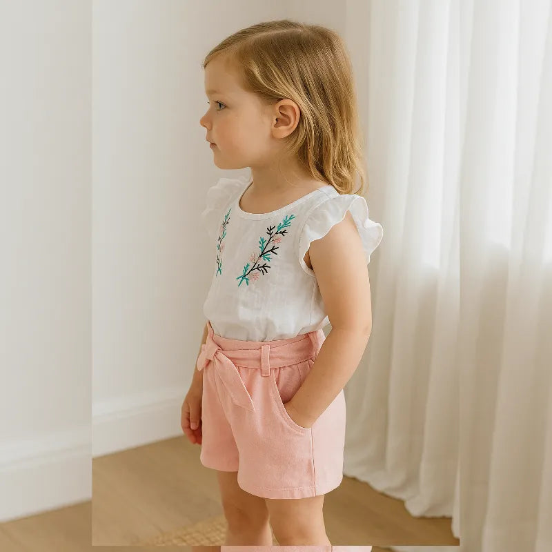 Roupas Infantil Meninas Camiseta + Short - Loja Conjunto Infantil