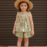 Roupinha Infantil Menina Pequeno Floral Halterneck - Loja Conjunto Infantil