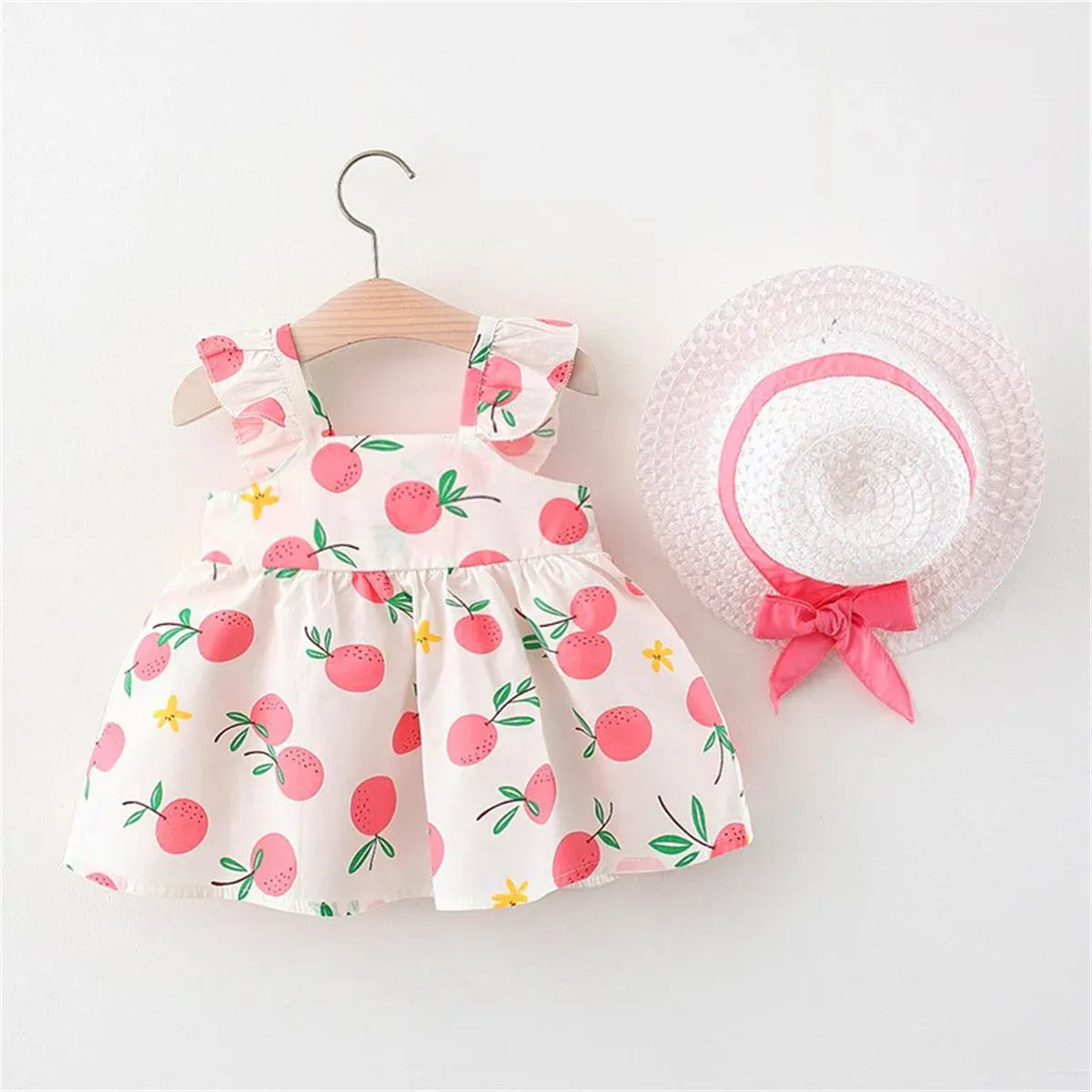 Vestido_Bebe_Menina_com_Chapeu_rosa_conjunto_infantil