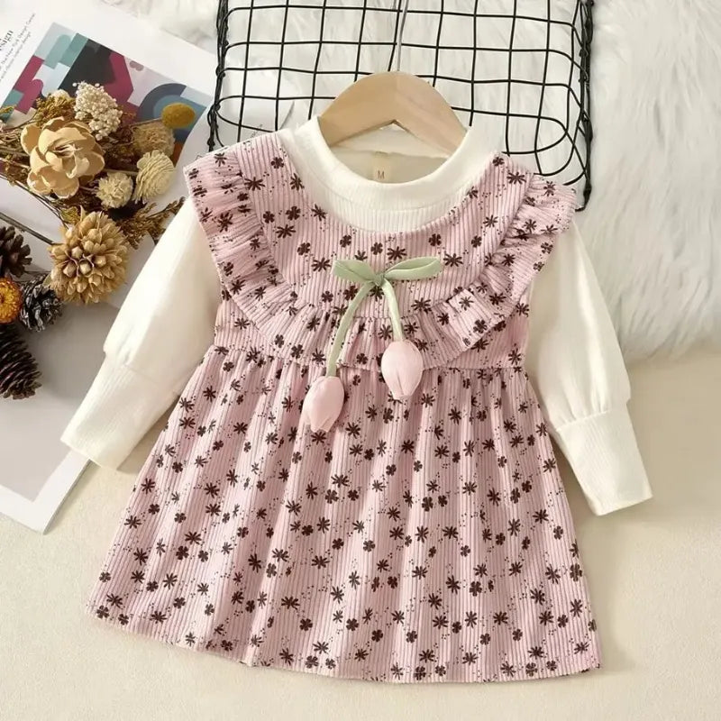 Vestido_Infantil_Rosa_casual_de_aniversario_Conjunto_infantil2
