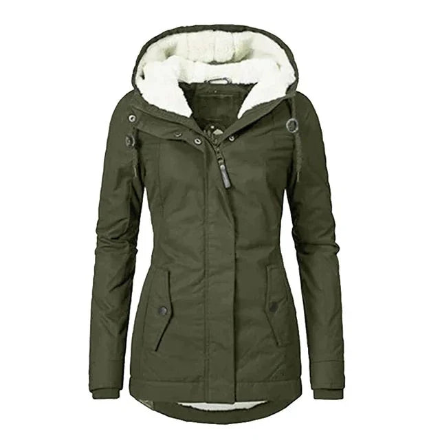 Jaqueta Parka Feminina Forrada com Lã para Inverno Glacier (PROMOÇÃO 2026)