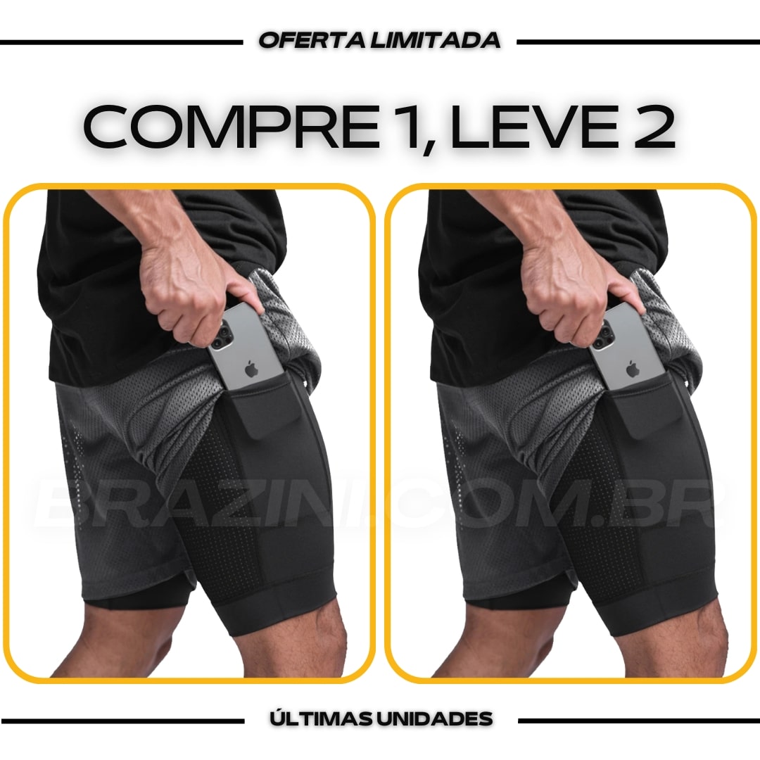 Shorts Dry-Fit™ de Compressão CJ - COMPRE 1 LEVE 2