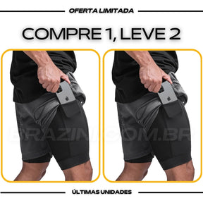 Shorts Dry-Fit™ de Compressão CJ - COMPRE 1 LEVE 2