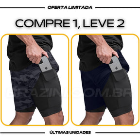 Shorts Dry-Fit™ de Compressão CJ - COMPRE 1 LEVE 2