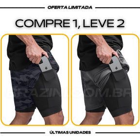 Shorts Dry-Fit™ de Compressão CJ - COMPRE 1 LEVE 2