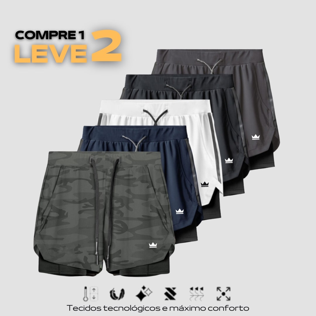 Shorts Dry-Fit™ de Compressão CJ - COMPRE 1 LEVE 2