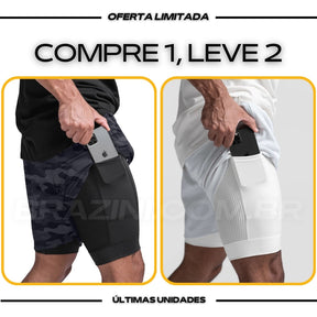 Shorts Dry-Fit™ de Compressão CJ - COMPRE 1 LEVE 2