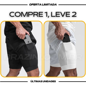 Shorts Dry-Fit™ de Compressão CJ - COMPRE 1 LEVE 2