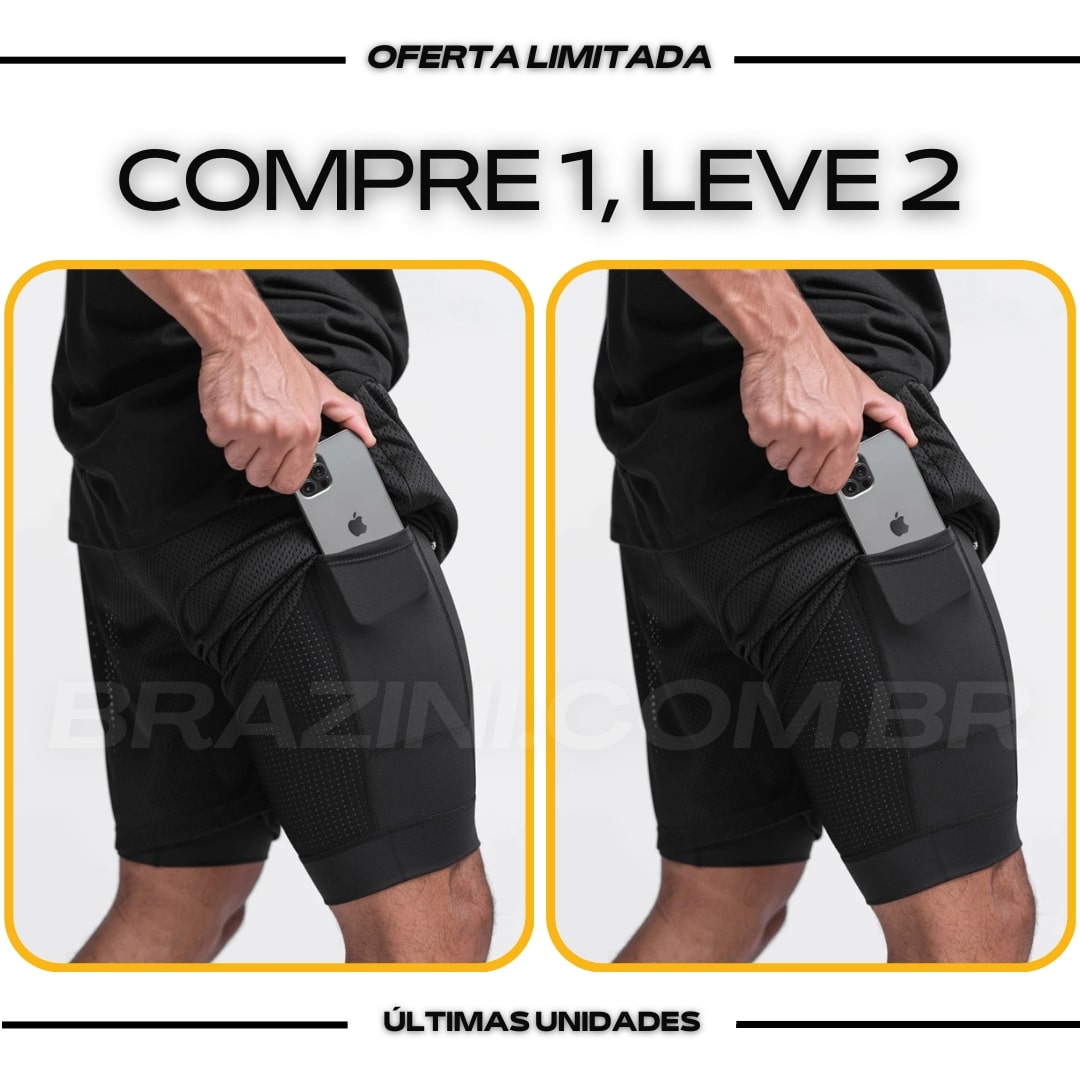 Shorts Dry-Fit™ de Compressão CJ - COMPRE 1 LEVE 2