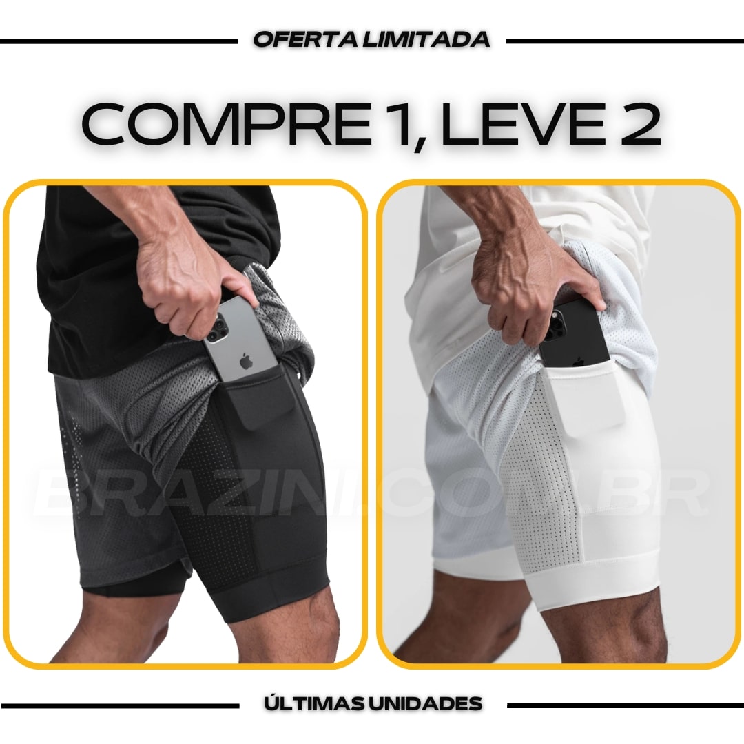 Shorts Dry-Fit™ de Compressão CJ - COMPRE 1 LEVE 2