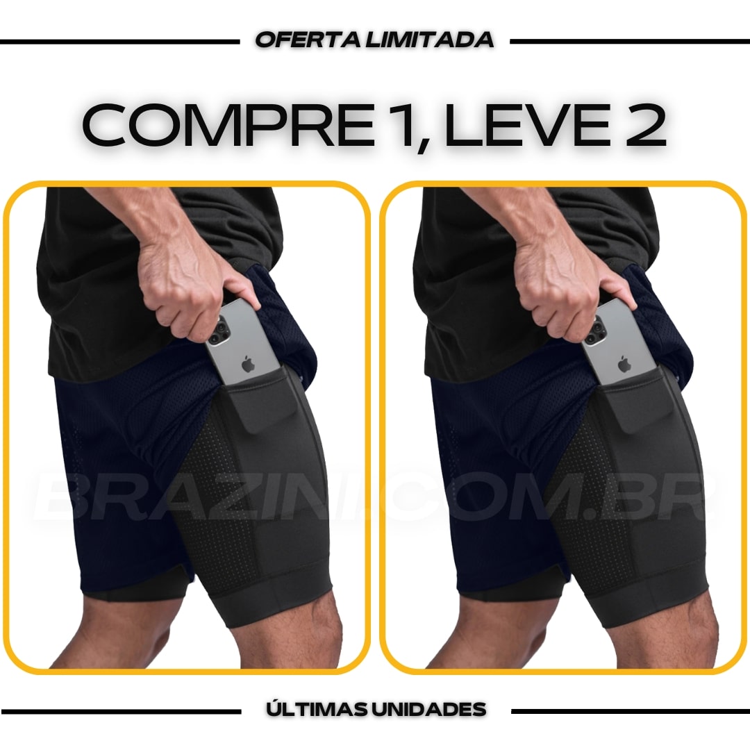 Shorts Dry-Fit™ de Compressão CJ - COMPRE 1 LEVE 2