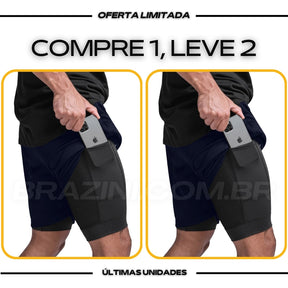 Shorts Dry-Fit™ de Compressão CJ - COMPRE 1 LEVE 2