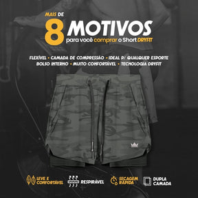 Shorts Dry-Fit™ de Compressão CJ - COMPRE 1 LEVE 2
