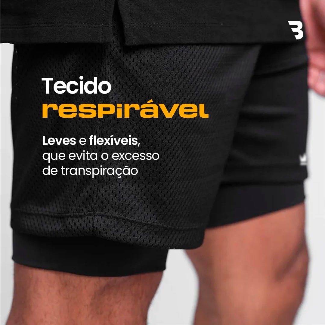 Shorts Dry-Fit™ de Compressão CJ - COMPRE 1 LEVE 2