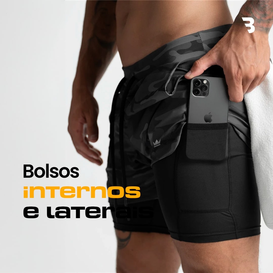 Shorts Dry-Fit™ de Compressão CJ - COMPRE 1 LEVE 2