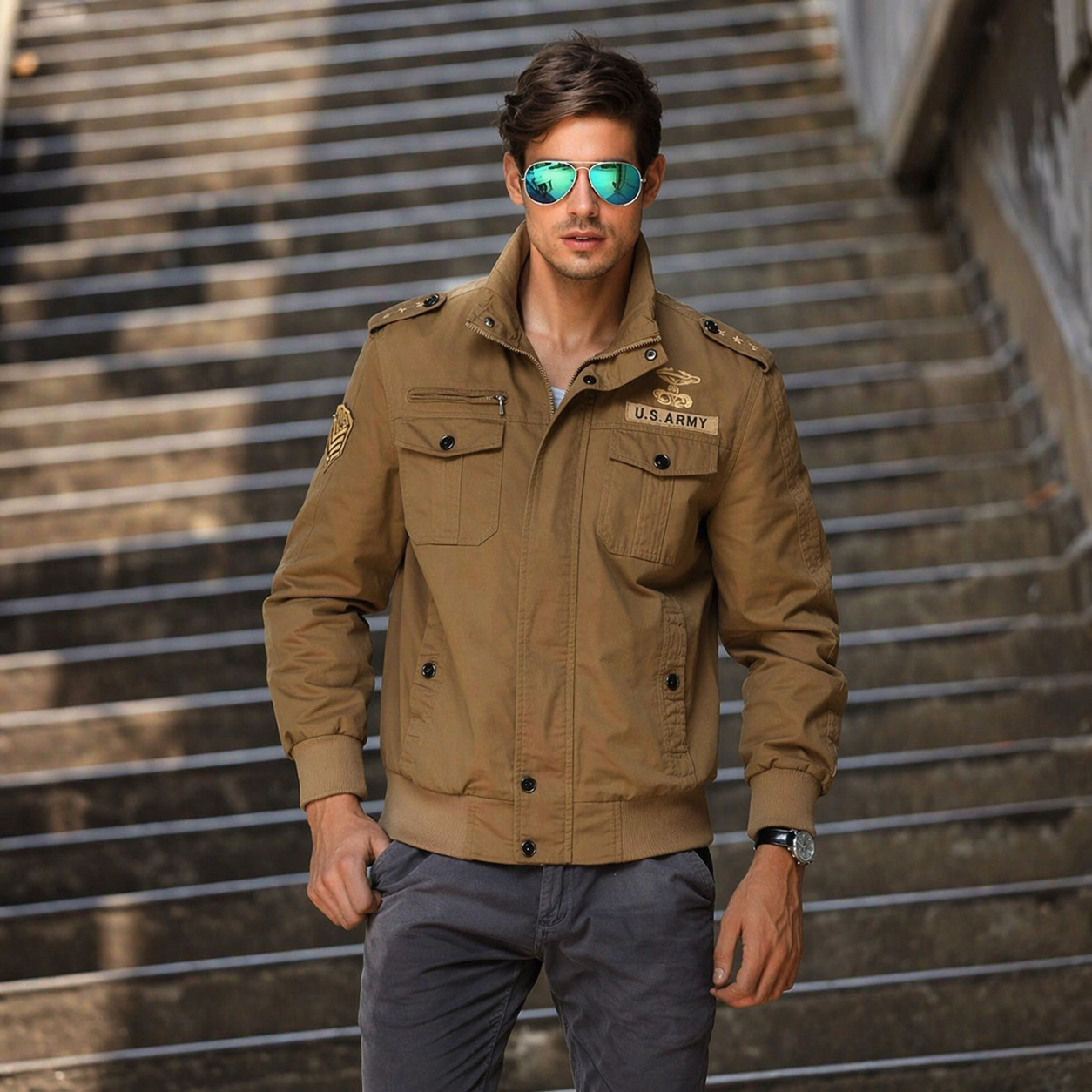 Jaqueta Masculina Inverno - Militar