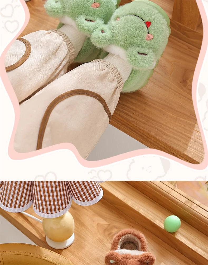 Chinelos de Pelucia Antiderrapante Inverno - Loja Conjunto Infantil