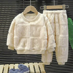 Conjunto Pijama Outono Inverno Espessado - Loja Conjunto Infantil