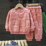 Conjunto Pijama Outono Inverno Espessado - Loja Conjunto Infantil