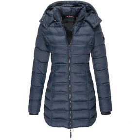 Casaco Feminino de Inverno com Capuz e Zíper - Acolhedor, Elegante e Leve