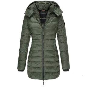 Casaco Feminino de Inverno com Capuz e Zíper - Acolhedor, Elegante e Leve