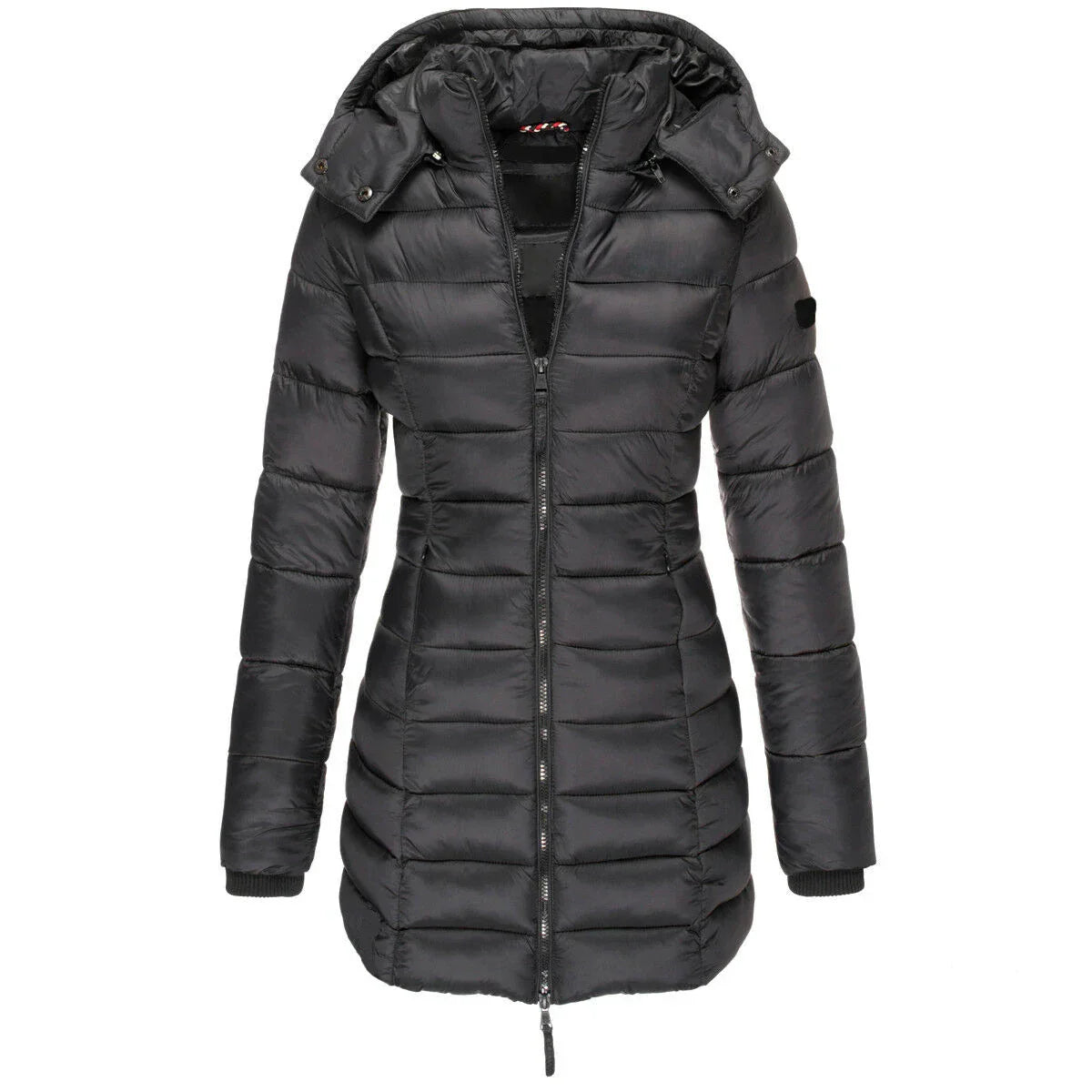 Casaco Feminino de Inverno com Capuz e Zíper - Acolhedor, Elegante e Leve