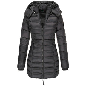 Casaco Feminino de Inverno com Capuz e Zíper - Acolhedor, Elegante e Leve