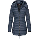 Casaco Feminino de Inverno com Capuz e Zíper - Acolhedor, Elegante e Leve
