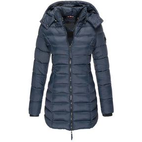 Casaco Feminino de Inverno com Capuz e Zíper - Acolhedor, Elegante e Leve