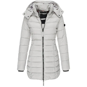 Casaco Feminino de Inverno com Capuz e Zíper - Acolhedor, Elegante e Leve