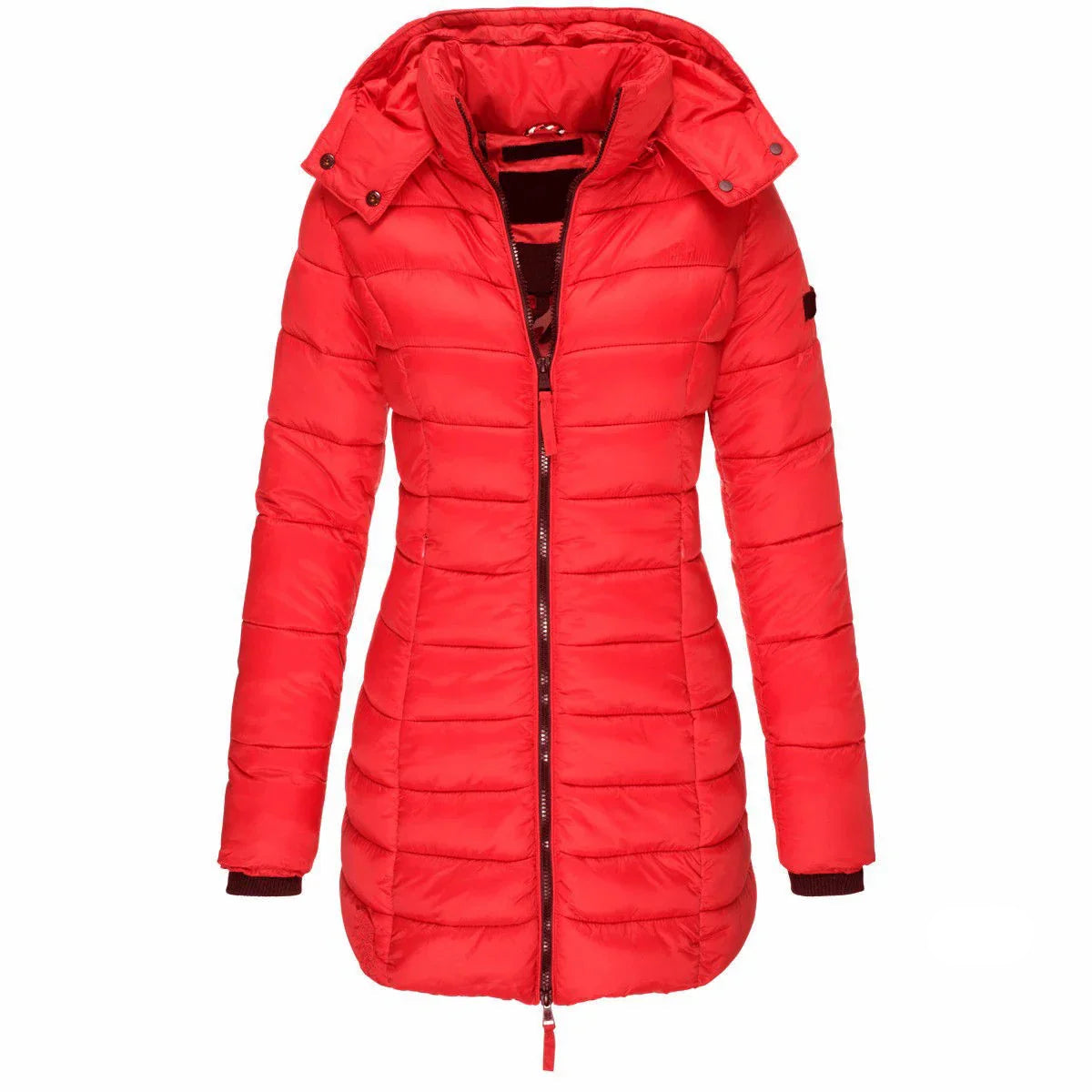Casaco Feminino de Inverno com Capuz e Zíper - Acolhedor, Elegante e Leve