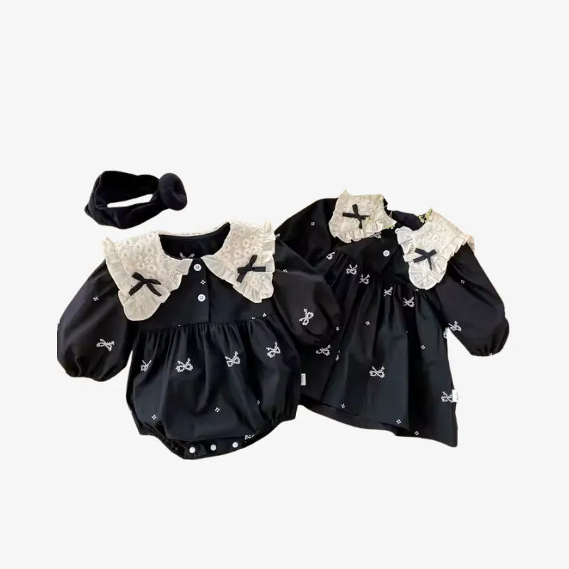 Macacao_para_Bebe_e_VestidoInfantil_Preto_Loja_Conjunto_Infantil