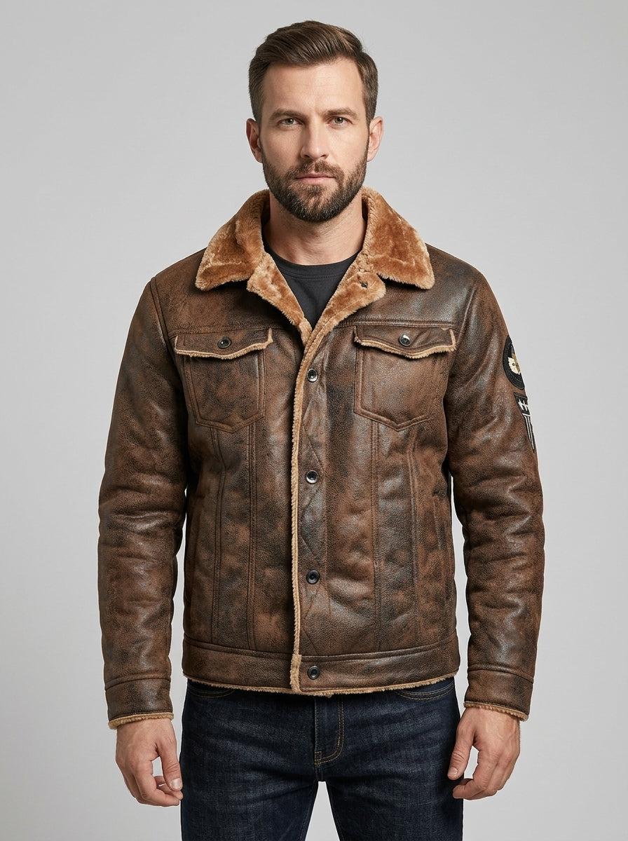 Jaqueta Masculina de Couro