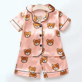 Pijamas Infantil de Cetim Meninos e Meninas - Loja Conjunto Infantil