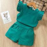 Roupas Infantil Meninas Camiseta + Short - Loja Conjunto Infantil