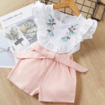 Roupas Infantil Meninas Camiseta + Short - Loja Conjunto Infantil