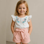 Roupas Infantil Meninas Camiseta + Short - Loja Conjunto Infantil