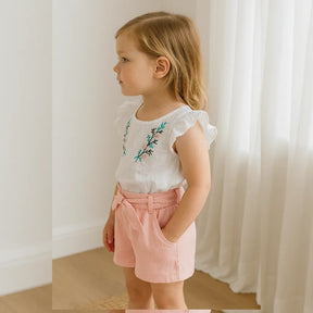 Roupas Infantil Meninas Camiseta + Short - Loja Conjunto Infantil