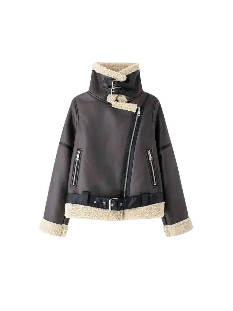 Jaqueta Feminina Para Inverno Estilo Elegante com Detalhe em Cinto