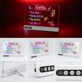 Quadro de Desenho LED Infantil Recarregável com Iluminação Neon