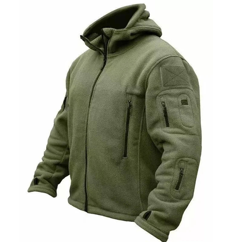 Jaqueta Masculina Tática com Capuz e Forro Fleece - (Promoção de Inverno 2026)
