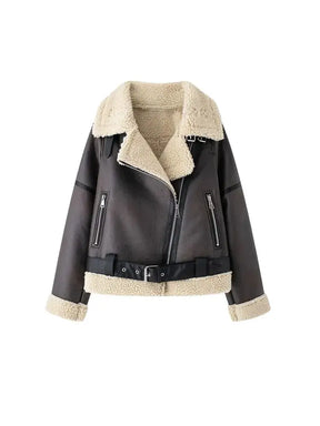 Jaqueta Feminina Para Inverno Estilo Elegante com Detalhe em Cinto