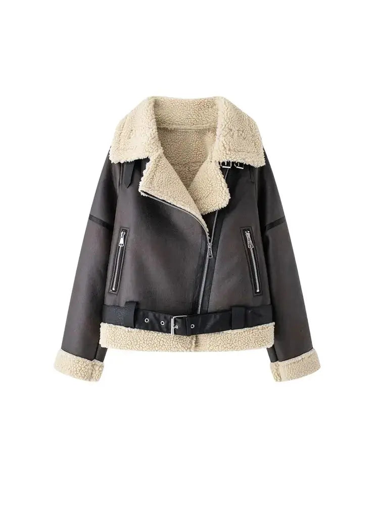 Jaqueta Feminina Para Inverno Estilo Elegante com Detalhe em Cinto