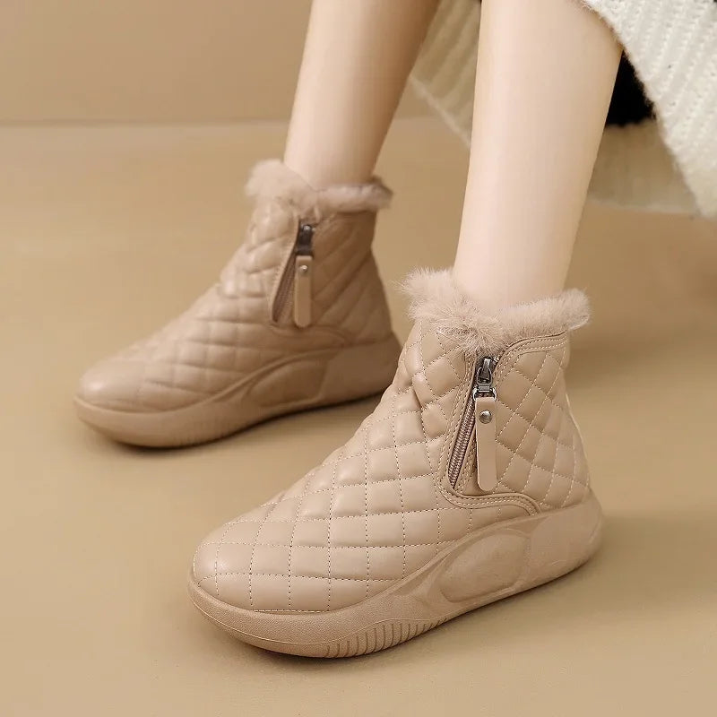 Bota Feminina Para Inverno com Zíper Solado Grosso ( Promoção )